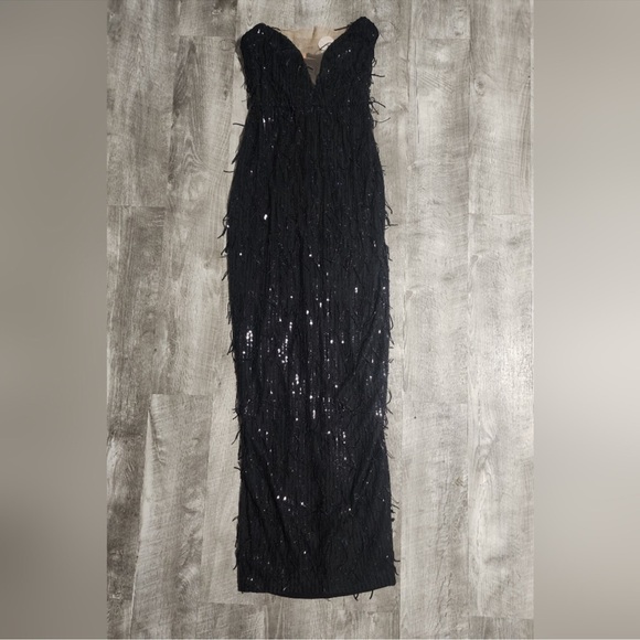 Nookie Black Strapless Sequin Gown - Picture 3 of 10